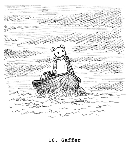 Inktober 2025 jour 16, Gaffer par Lysiane Binet