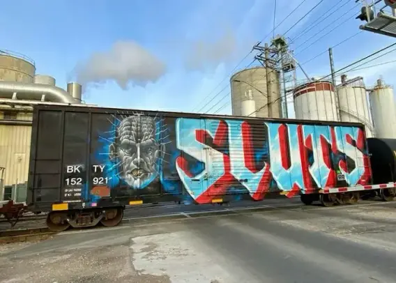 Sluts Box Car Graffiti