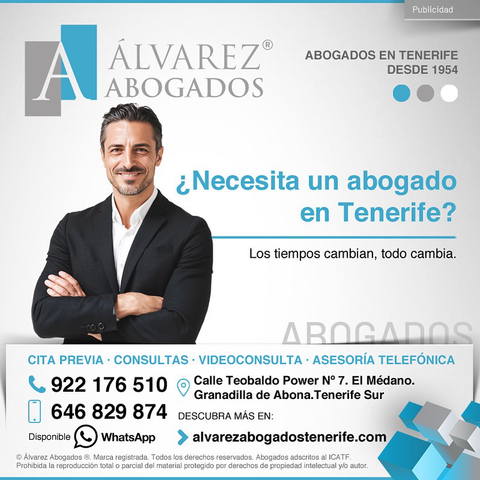 Abogados Especialistas. ¿Necesita un abogado en Tenerife? Los tiempos cambian, todo cambia. El asesoramiento jurídico personalizado y la defensa legal de calidad es una realidad con Alvarez Abogados Tenerife. Confíe en profesionales del derecho, confíe en Alvarez Abogados Tenerife. https://alvarezabogadostenerife.com/areas-derecho/  #alvarezabogados #abogadostenerife #tenerifelegal #derecho #justicia #legal #abogados #Tenerife
