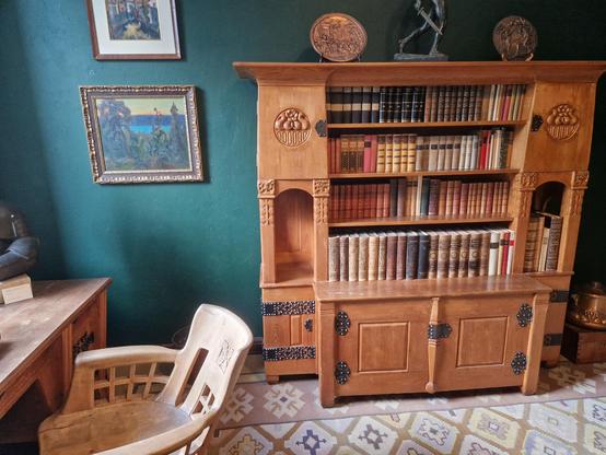 Art deco wooden bookcase.