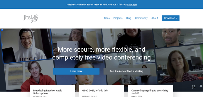 Jitsi brings secure, free‑to‑use video meetings to everyone, no accounts, no ads, just pure, open‑source collaboration. 