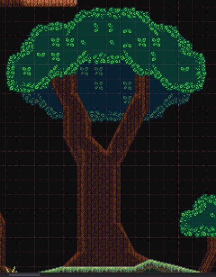 A tree made from my new tileset.