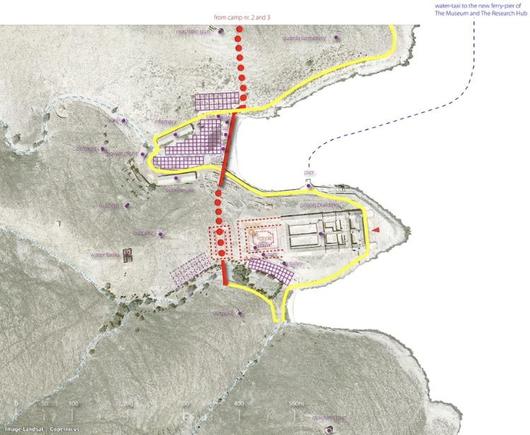 Gyaros Island of Exile - Layout of penitentiary camps nr. 4 and 5, prison building - Museum walkthrough