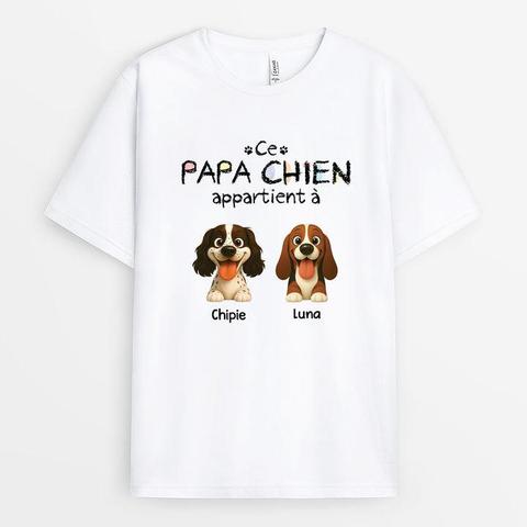 T-shirt Personnalisé - Ce Papa Chien Appartient À