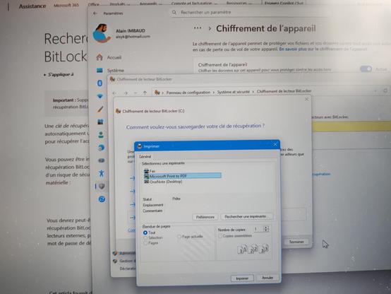Enregistrer cette même clé dans un fichier PDF en passant par l'impression... Pas de soucis !