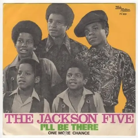 The front cover of The Jackson 5s Ill Be There single
