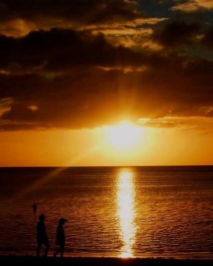 A sunset in paradise