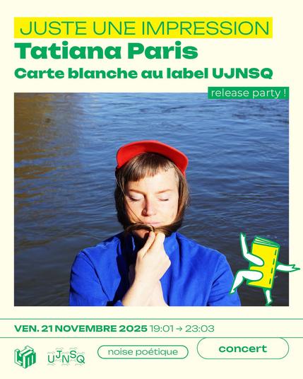 vignette annonce concert d'ouverture Juste Une Impression : Tatiana Paris