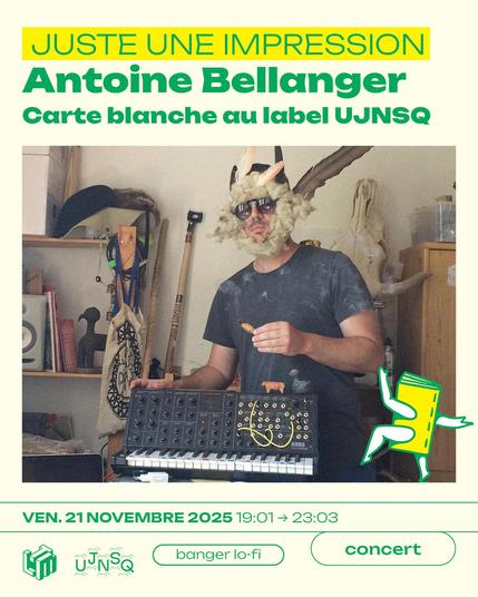 vignette annonce concert d'ouverture Juste Une Impression : Antoine Bellanger