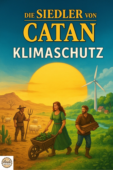 KI generiertes Coverbild - Siedler von Catan Klimaschutz