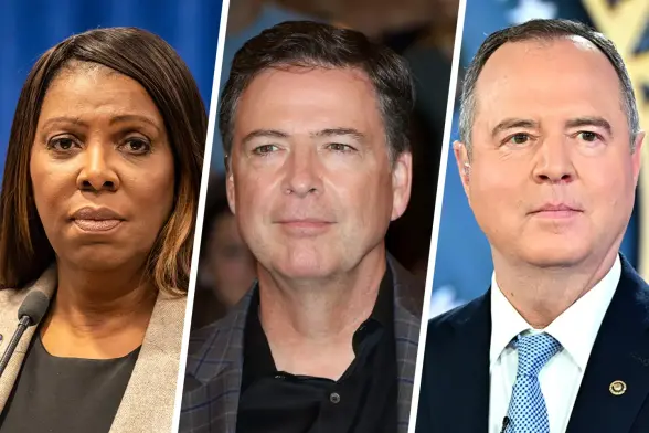 Letisha James, James Comey and Adam Schiff.