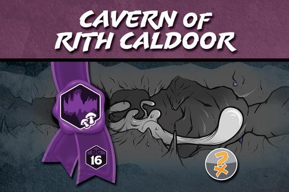Teaser artwork for the Cavern of Rith Caldoor - a free side quest adventure for your 5e game table by IonQuest Games. 