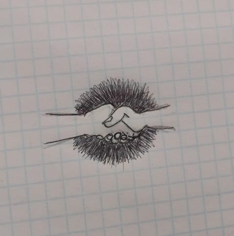 Doodle of a handshake