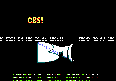 Screenshot of "Subboteo - The Computer Game" - Crack: CBS - Published by Goliath Games on Amstrad CPC (1991)