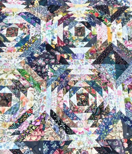 a close-up of the face of the quilt 