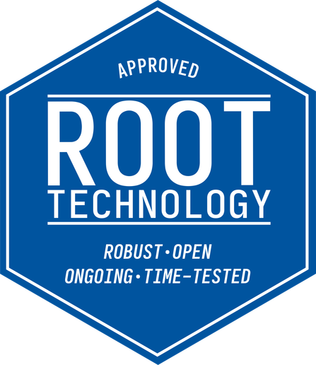 “ROOT badge: Robust • Open • Ongoing • Time-tested.”