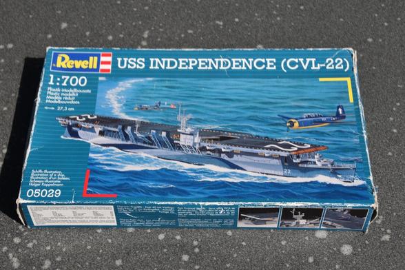 Revell CVL-22 Independence 1/700 scale model.