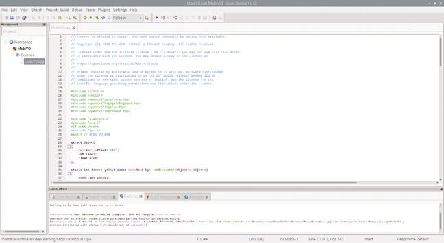 The Code::Blocks IDE helps you use AI models