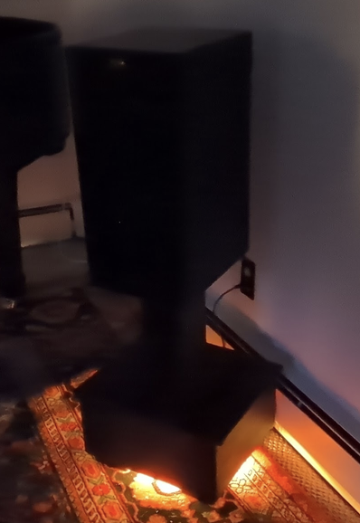 night shot showing off the LEDs.