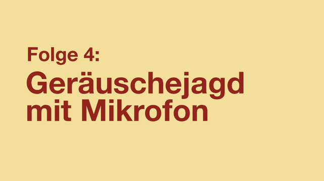 Folge 4: Geräuschejagd mit Mikrofon
