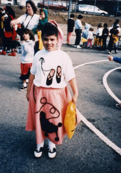 Portrait of a girl in Halloween costume