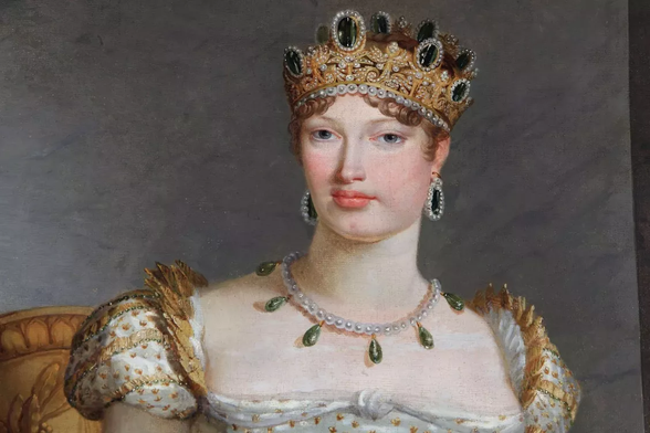 Impératrice Marie Louise avec la parure que son mari Empereur Napoleon 1er lui a offert pour leur mariage politique en 1810.
source : SIPA / © Manuel Cohen/ZUMA
