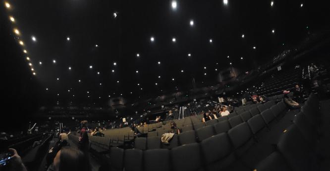 Interior photo from our seats in Section 1 Row F. Panorama photo shows the interior behind us.