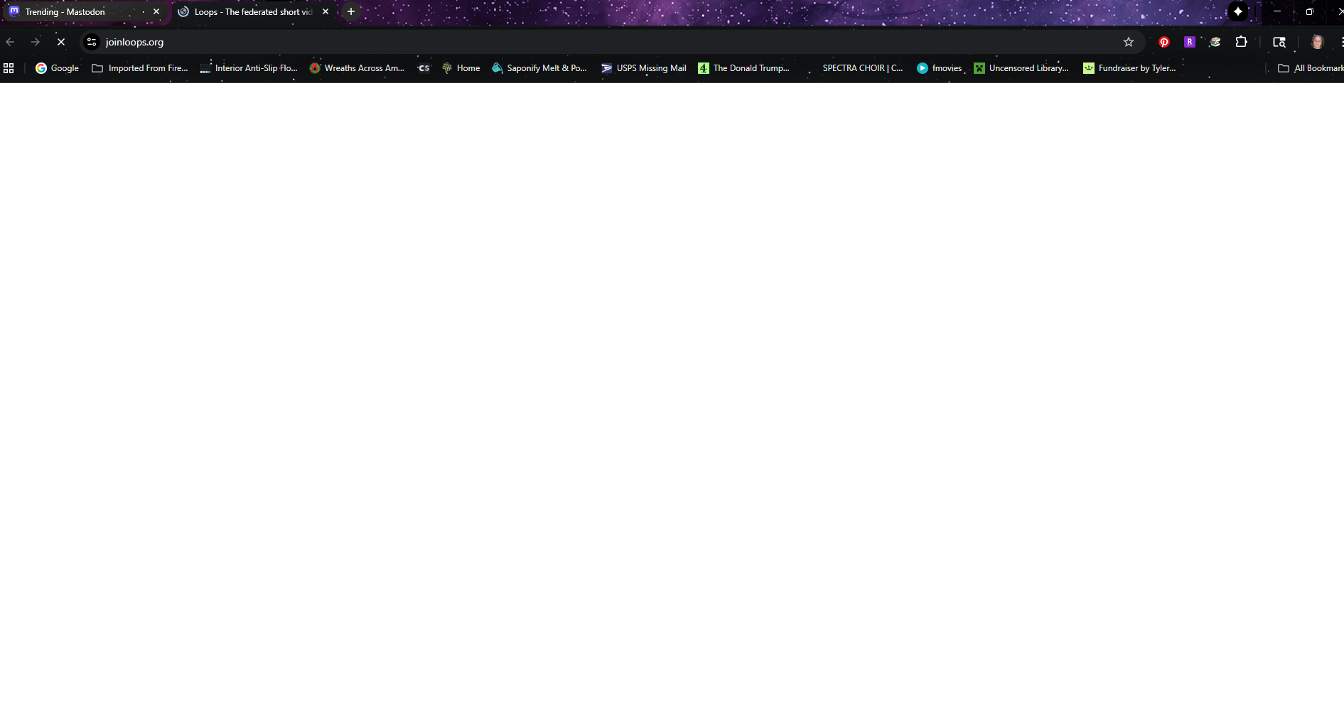 a big page of nothing because the link won't load.