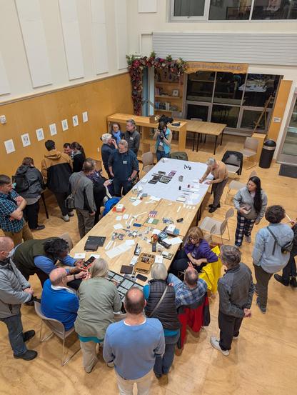 A view of the people attending the 2025 Pelikan hub ai BARN on Bainbridge Island 