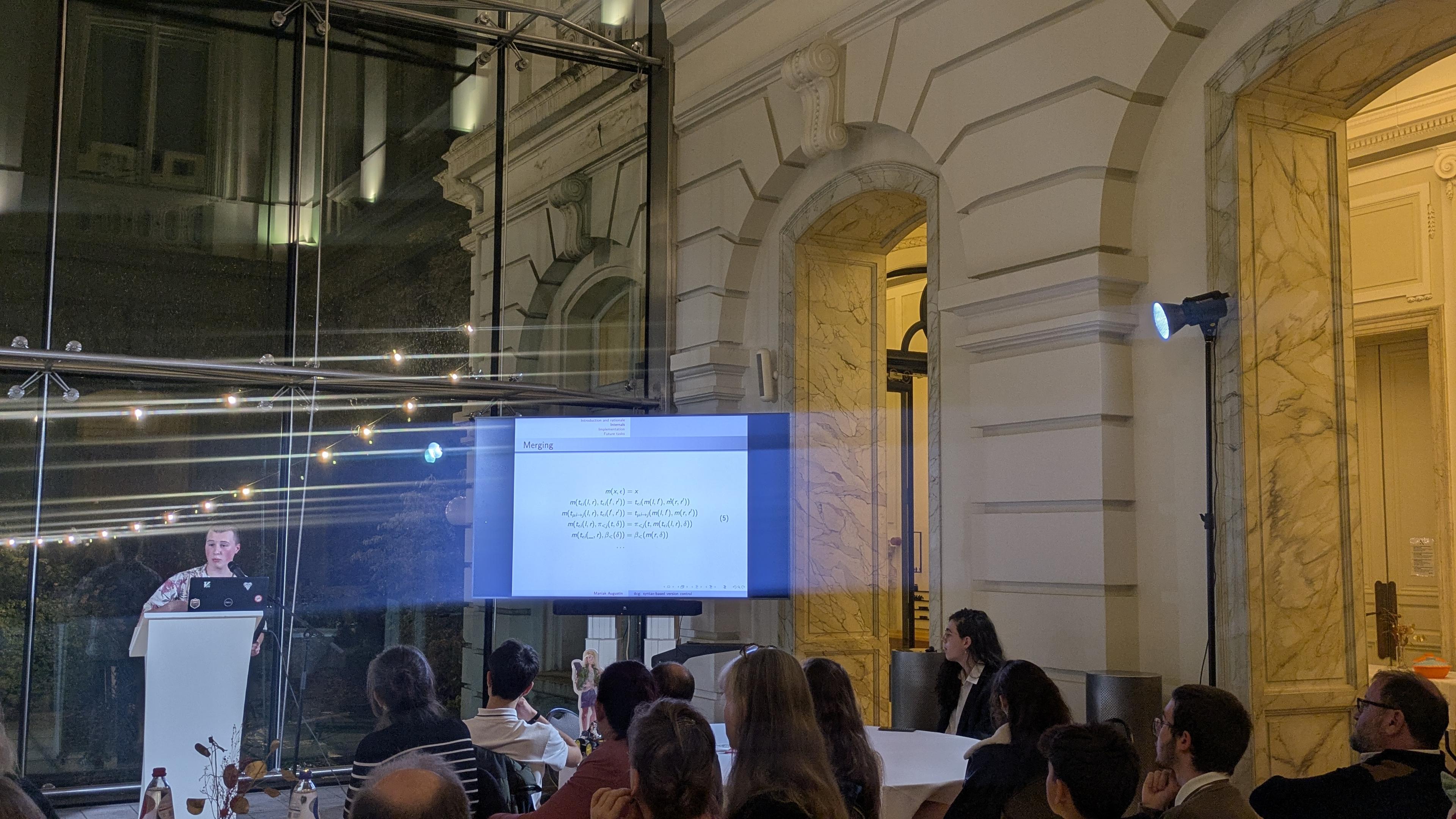 Third winner presenting his project at the award ceremony