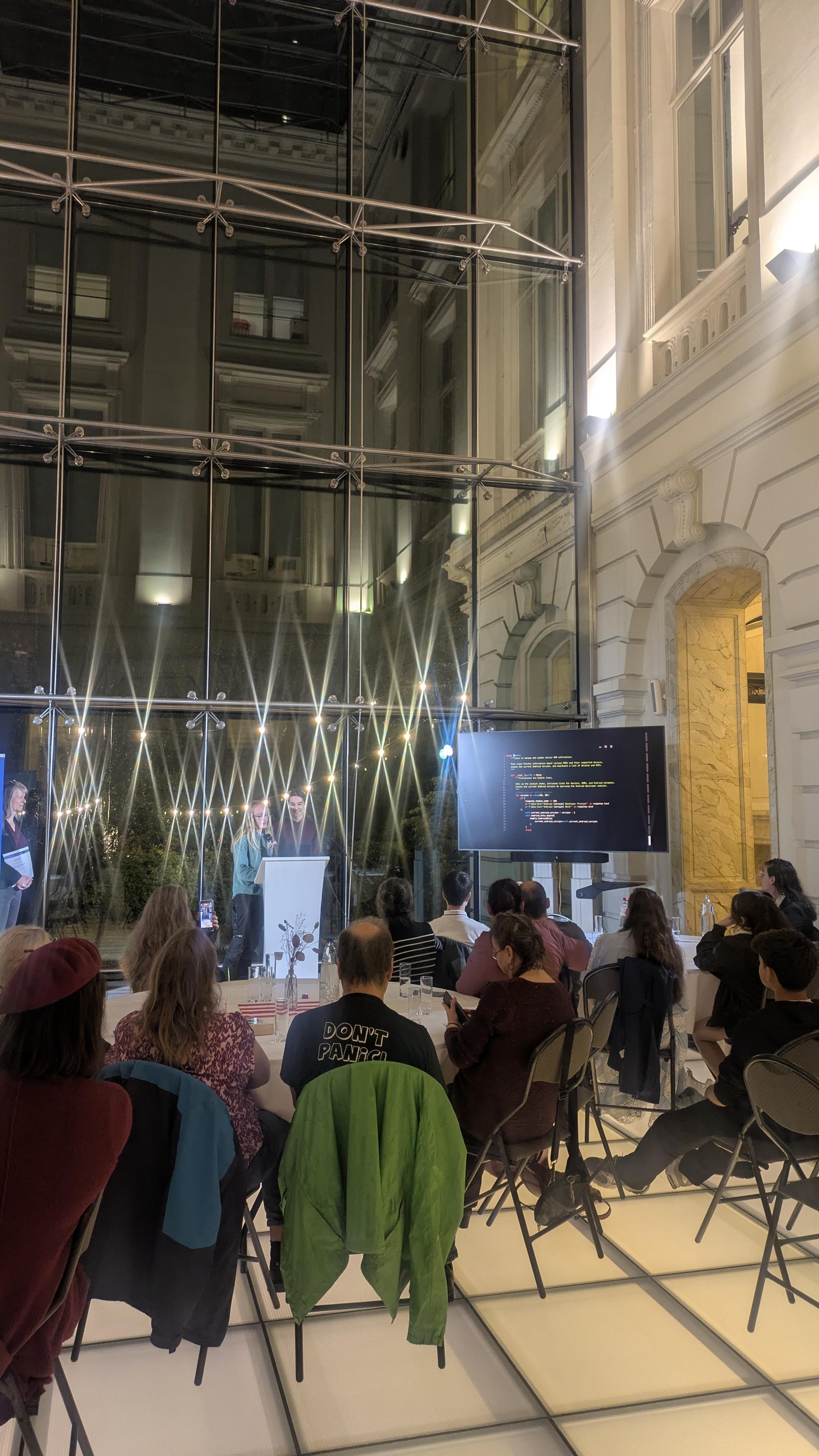 Two winners submitted a project as a team. Here then are presenting it