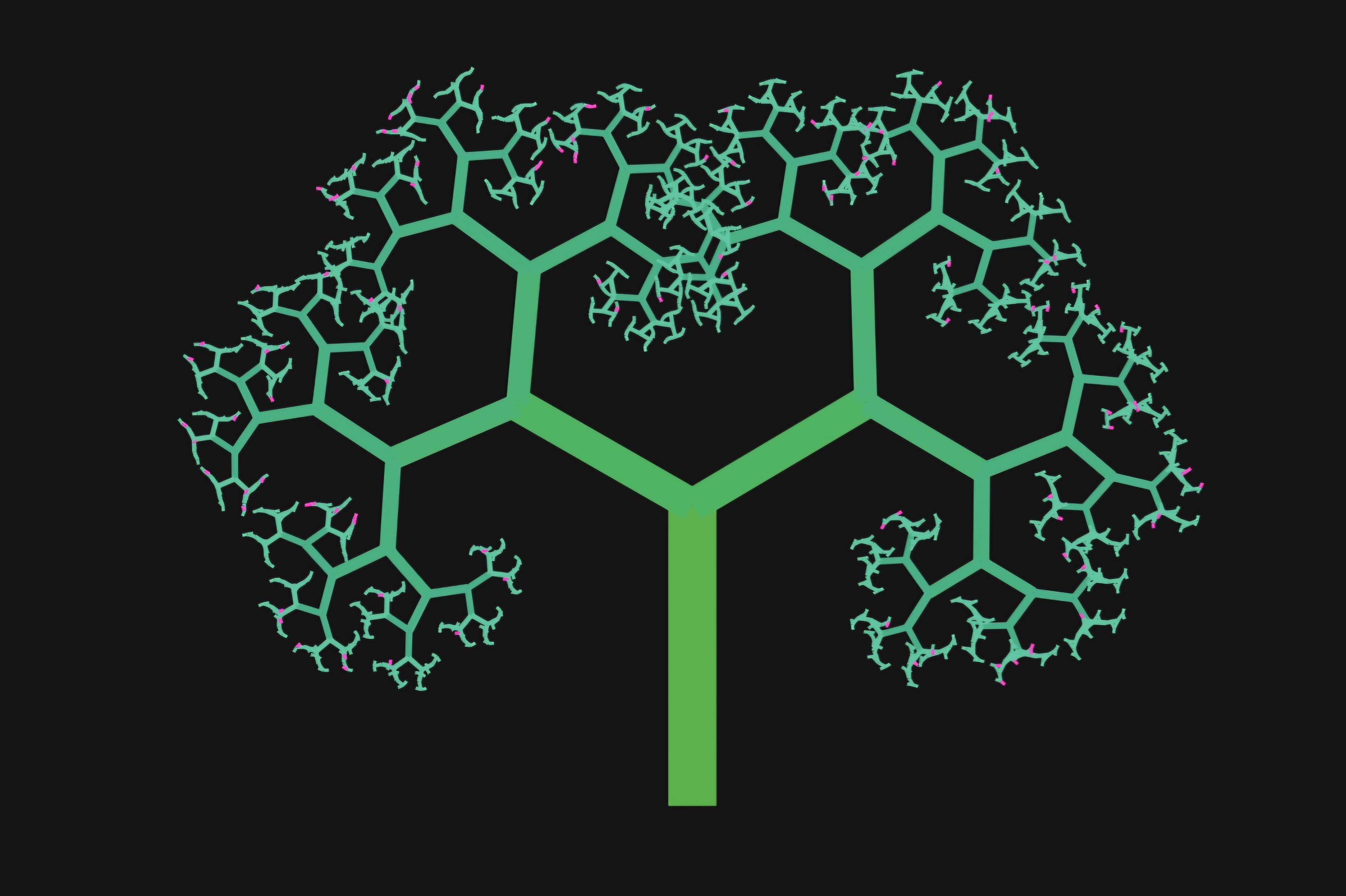 Green tree fractal image