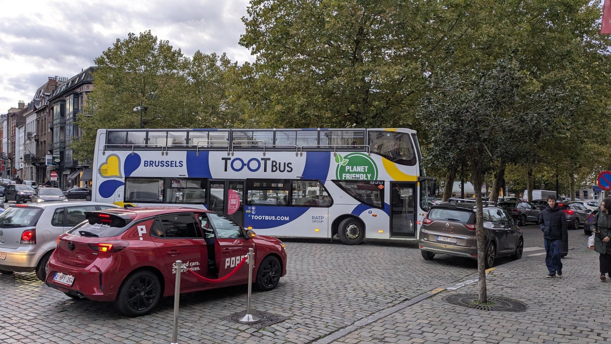 bus with "toot bus" written on it