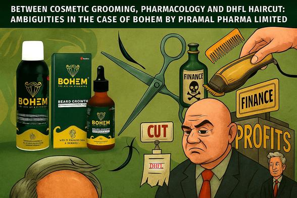 This paper investigates the regulatory and ethical positioning of Bohem, a men’s grooming product line launched by Piramal Pharma Limited (PPL), within the Indian cosmetic–drug regulatory framework. Drawing upon publicly available documents from the Central Drugs Standard Control Organisation (CDSCO), Piramal Pharma’s corporate communications, and state regulatory norms, the study demonstrates that Bohem—while branded under a major pharmaceutical conglomerate—is not a pharmacologically approved medicine. Rather, it is classified as a cosmetic or personal-care product, subject to the relatively lenient provisions of the Cosmetics Rules 2020. The analysis underscores how blurred categorizations between cosmetics and therapeutics enable large corporations to exploit brand trust associated with pharmaceutical credibility while avoiding the rigor of clinical testing and drug regulation. The paper situates this within broader debates on consumer safety, regulatory opacity, and corporate ethics in India’s post-liberalization health-industrial economy. A parallel case study juxtaposes the cosmetic “haircut” of Bohem with the financial “haircut” suffered by DHFL investors, illustrating how governance and grooming converge in the moral economy of neoliberal India.
