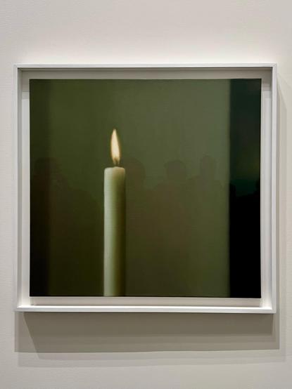 painting of a lit candle 