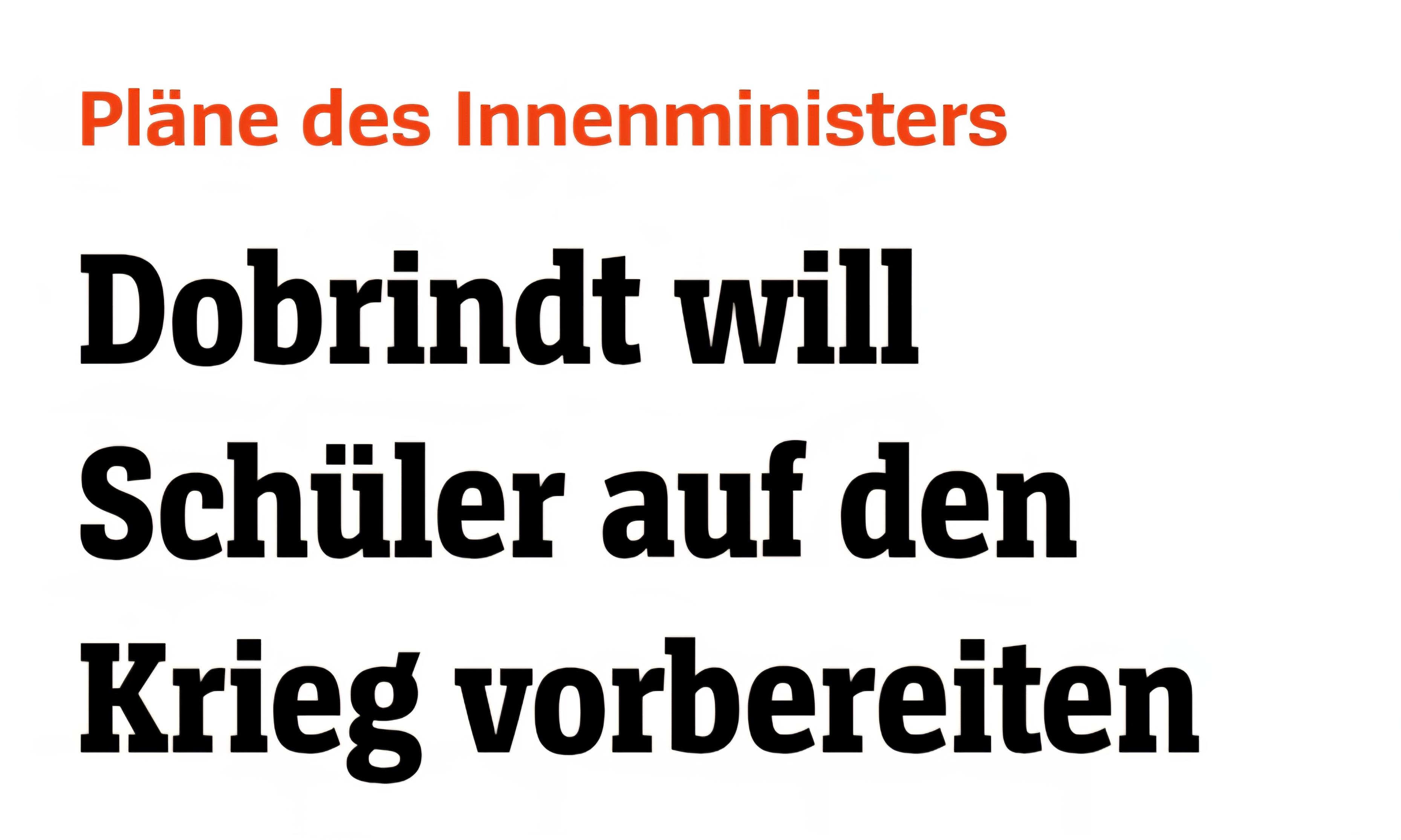 Pläne des Innenministers - Dobrindt will Schüler auf den Krieg vorbereiten