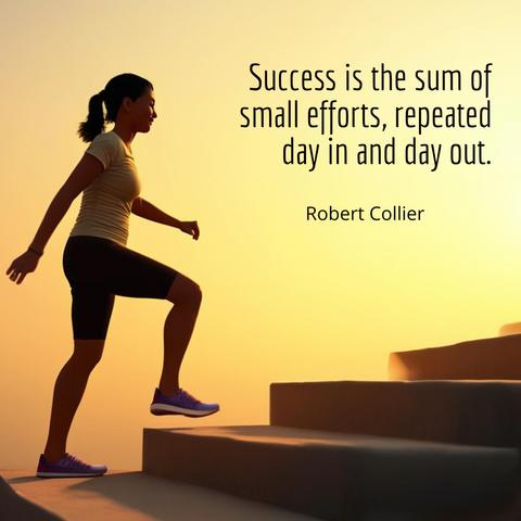 Success is the sum of small efforts, repeated day in and day out.