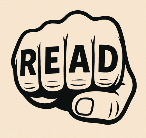 Ik schreef een pamflet voor de lezende rebel: 

Translation button down below site 👇 

https://www.met-k.com/2025/10/27/de-lezende-rebel/  #pamflet #blog #blogpost #blogging 