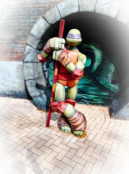 Photo of a ninja turtle at Movie Park Germany