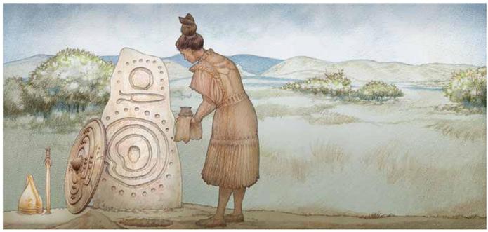 parure circulaire en tôle de bronz