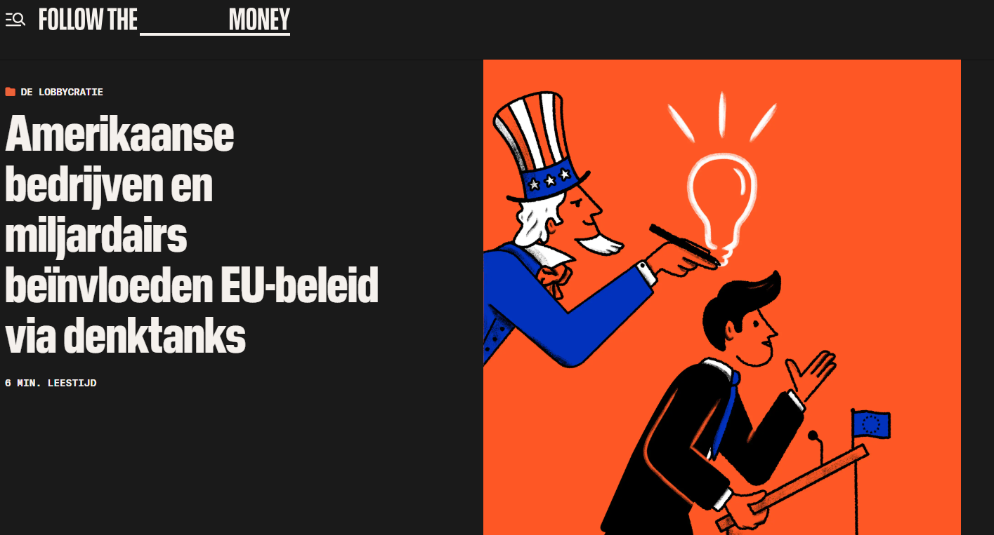 Amerikaanse bedrijven en miljardairs beïnvloeden EU-beleid via denktanks