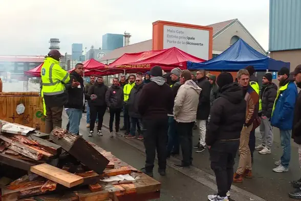 Grève à l'usine Arabelle Solutions à Belfort.