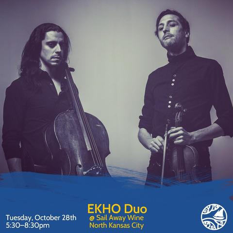 Promotional image for EKHO Duo performing live at Sail Away Wine