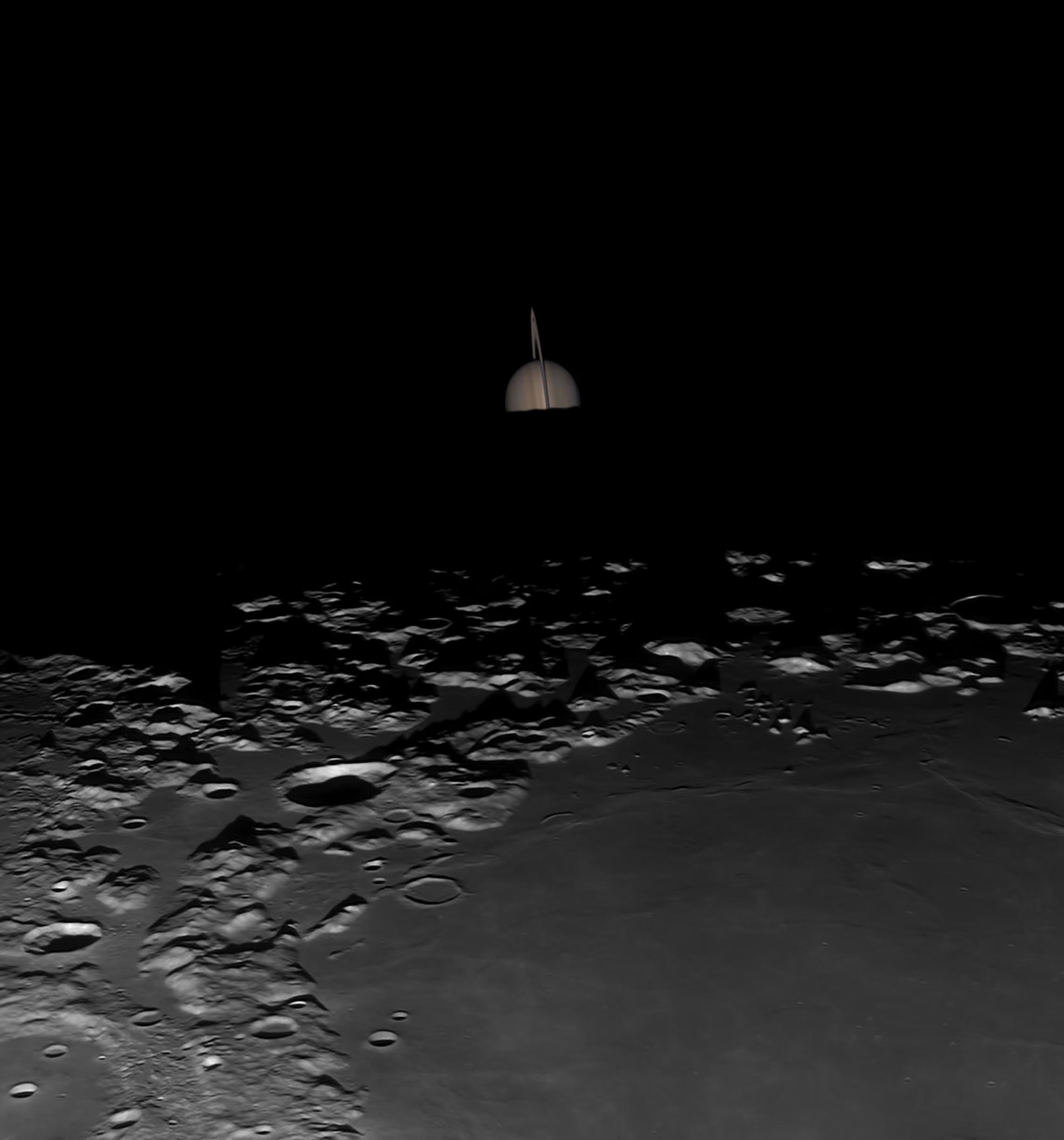 This image shows the tail-end of the lunar occultation of Saturn in August last year.