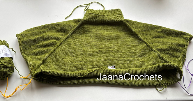 Unfinished green sweater 