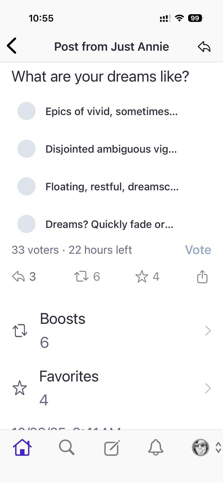 Example of poll cutting off answers