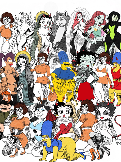 Some of favorite cartoon characters in a light you’ve never seen them in before!!!!