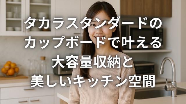 タカラスタンダードのカップボードで叶える大容量収納と美しいキッチン空間
