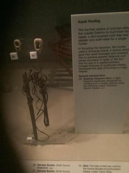 the ice free waters of summer allows the coastal #eskimo to hunt from his #kayak a skin. Covered craft that was slender and swift ideal for a single in thrusting his #harpoon the hunter used a throwing board a device which gave him more leverage and enabled him to. Achieve greater distance and better accur in spite of the fact coastal Eskimo of southwest Alaska development this type of hunting to a high degree 