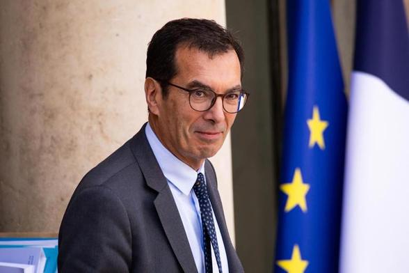 Jean-Pierre Farandou, ministre du Travail, en sortie du Conseil de ministres à l'Élysée, le 14 octobre 2025 à Paris